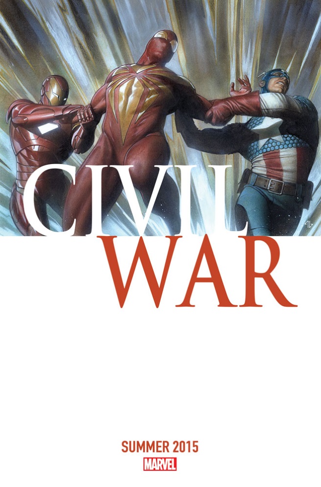 Imagen de una de las portadas del comic Civil War
